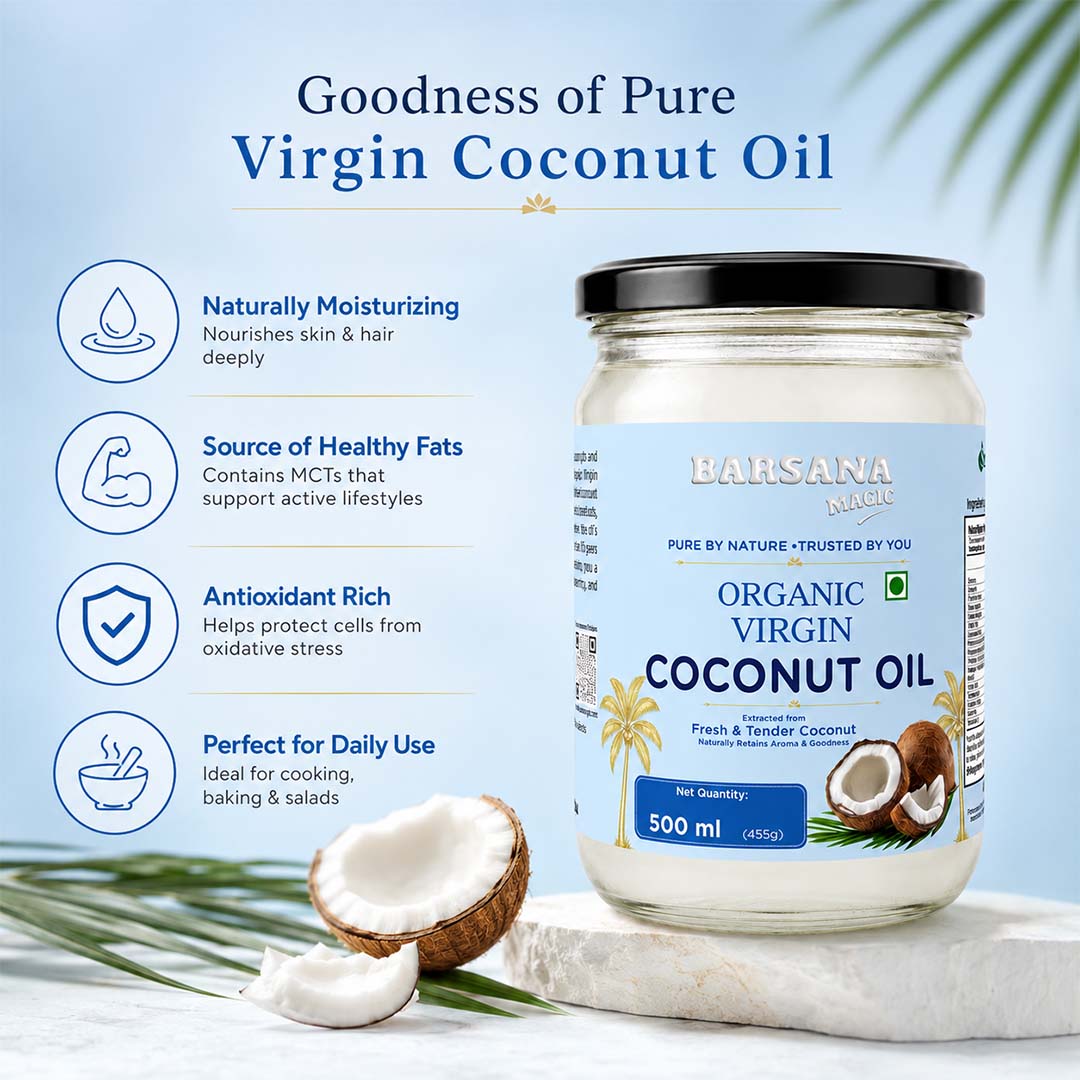 Organic Virgin Coconut Oil & Himalayan Pahadi Namak Combo