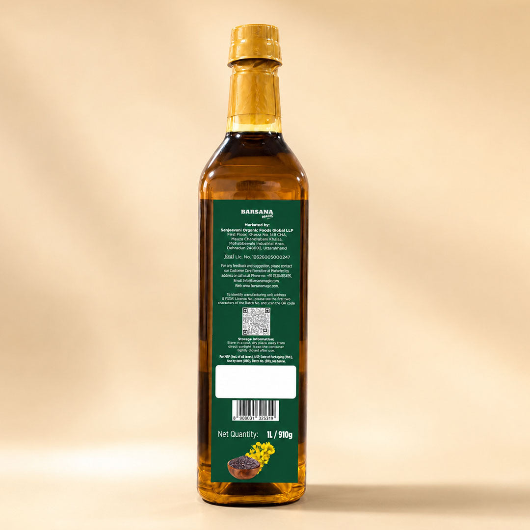 Cold Pressed Kachi Ghani Organic Mustard Oil