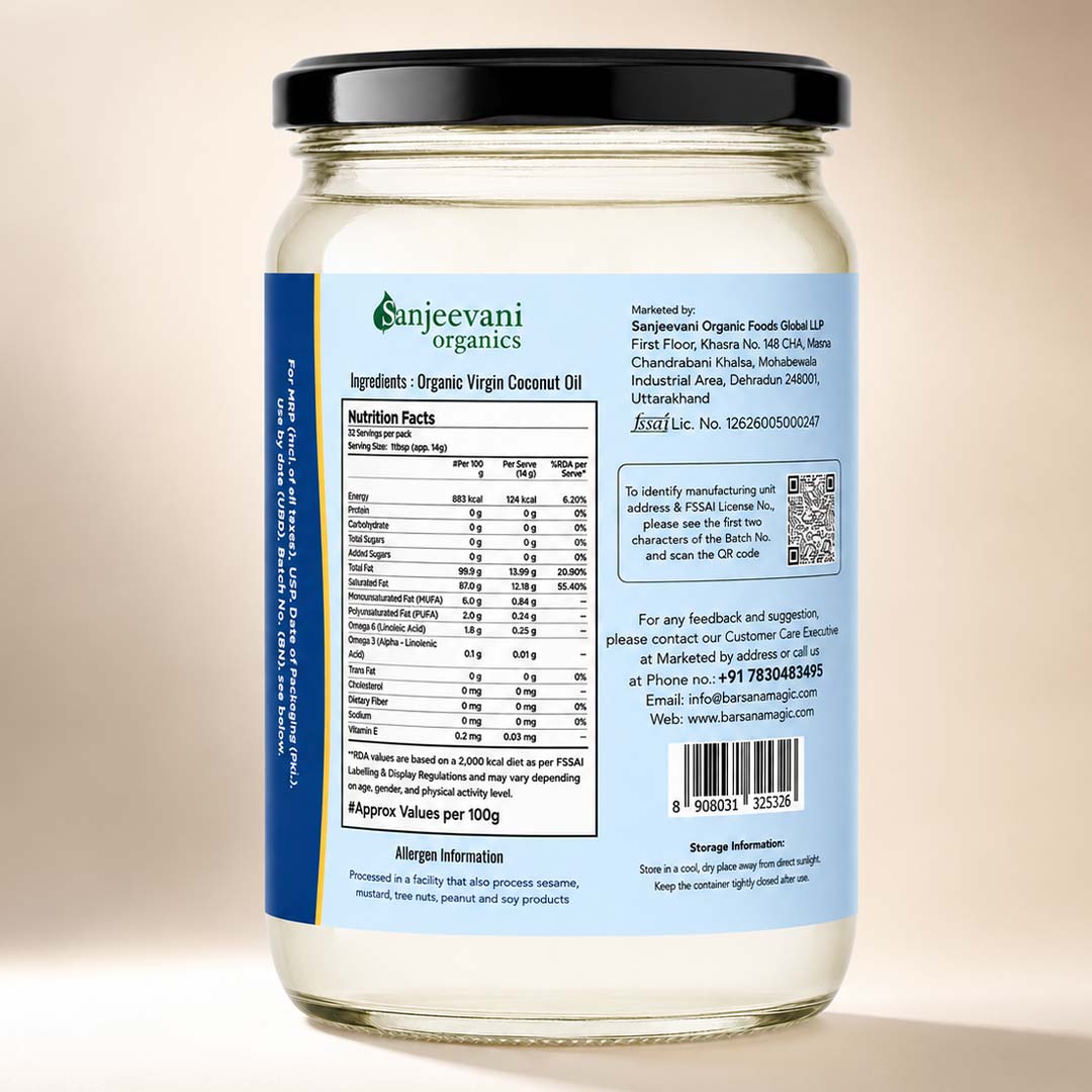 Organic Virgin Coconut Oil 500ml