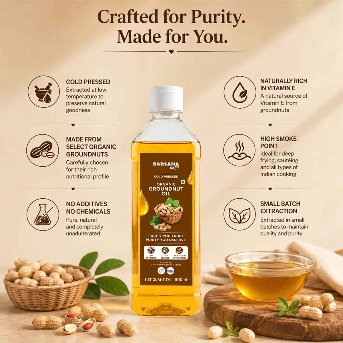 Organic – Groundnut, Mustard & Sunflower Oil Combo