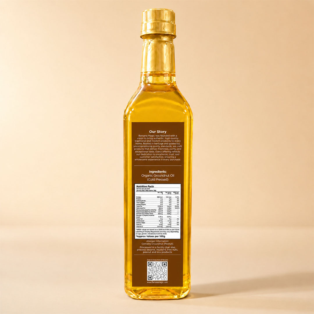Cold Pressed Organic Groundnut Oil