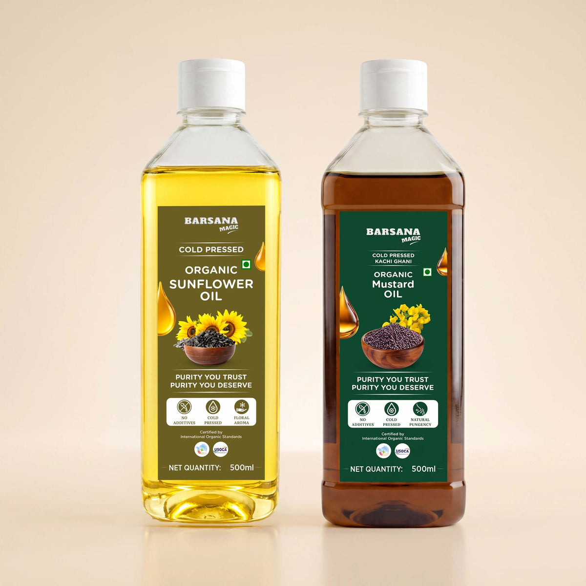 Organic – Mustard & Sunflower Oil Combo