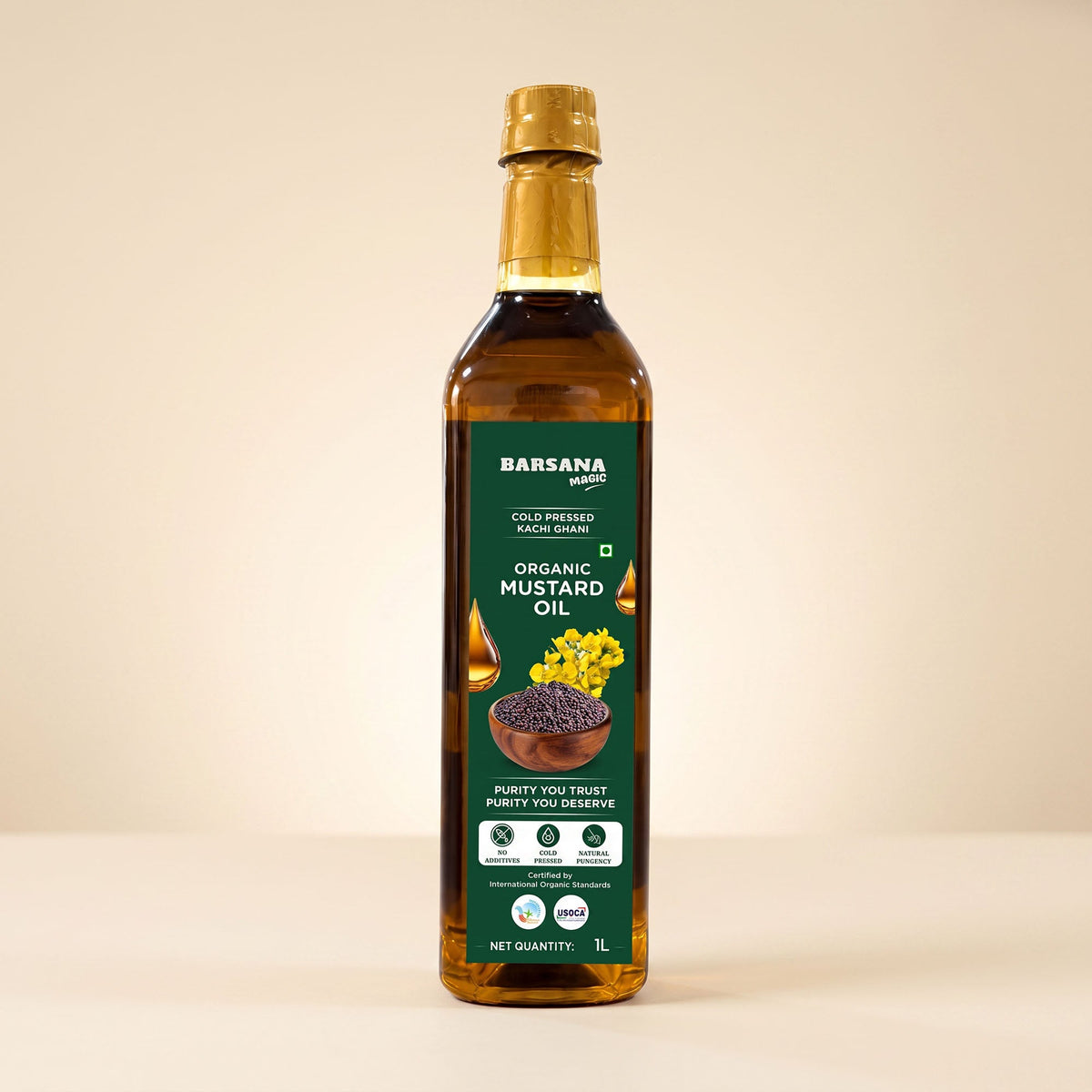 Cold Pressed Kachi Ghani Organic Mustard Oil