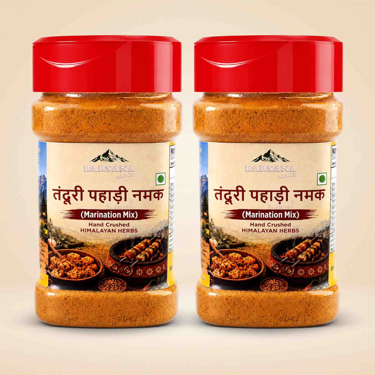 Barsana Magic and with pack of two hand crushed himalayan herbs pahadi tandoori pahadi namak