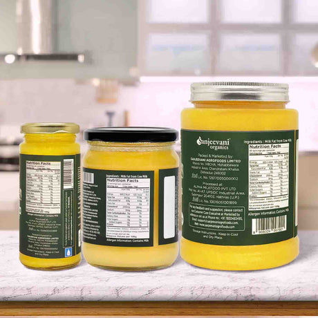 Barsana Magic and Three jars of Sanjeevani product on a kitchen counter