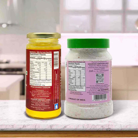 Barsana Magic and Two jars with labels on a kitchen counter