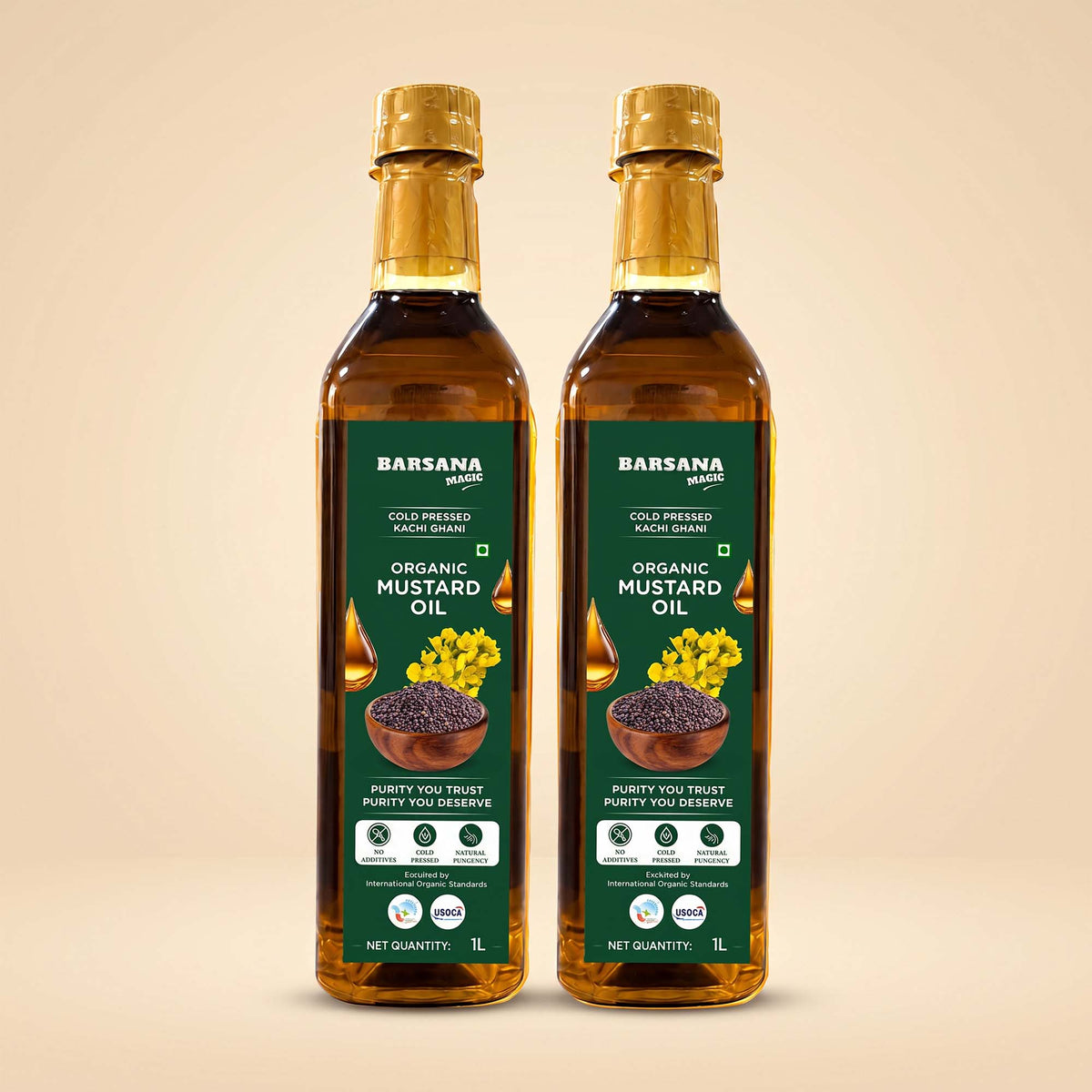 Cold Pressed Kachi Ghani Organic Mustard Oil