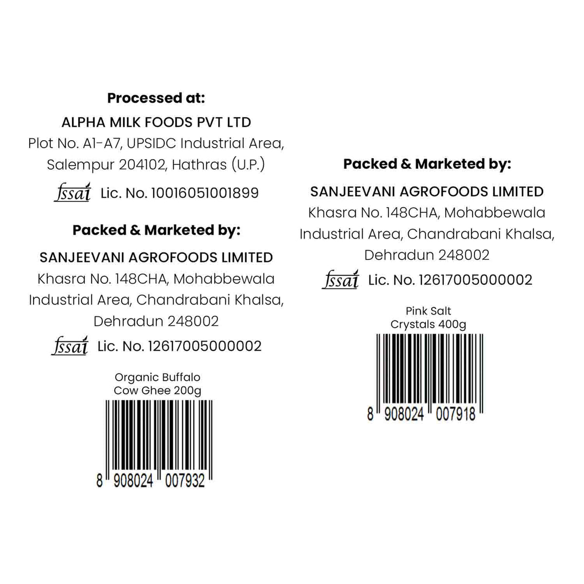 Barsana Magic and Back of a product packaging with branding and contact information on a white background