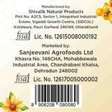 Barsana Magic and Product label with Shivalik Natural Products and Sanjeevani Agrofoods Ltd information, including bar code and FSSAI logos. 