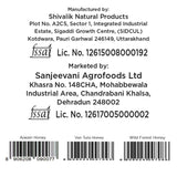 Barsana Magic and Product label with Shivalik Natural Products and Sanjeevani Agrofoods Ltd information, including barcodes for Ajwain Honey, Van Tulsi Honey, and Wild Forest Honey.