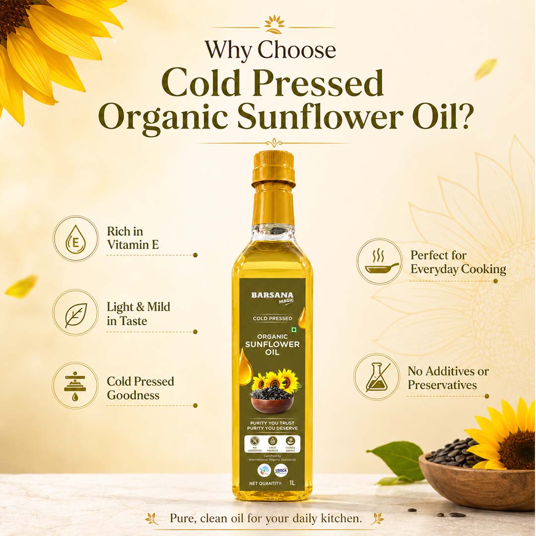 Cold Pressed Sunflower Oil | Certified Organic