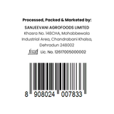 Barsana Magic and Organic Herbal Dairy Spread - 500ml*2 (Buy 1 & Get 1 Free)Sanjeevani Agrofoods Limited label with contact information and barcode on a white background