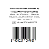 Barsana Magic and Sanjeevani Agrofoods Limited label with contact information and barcode on a white background