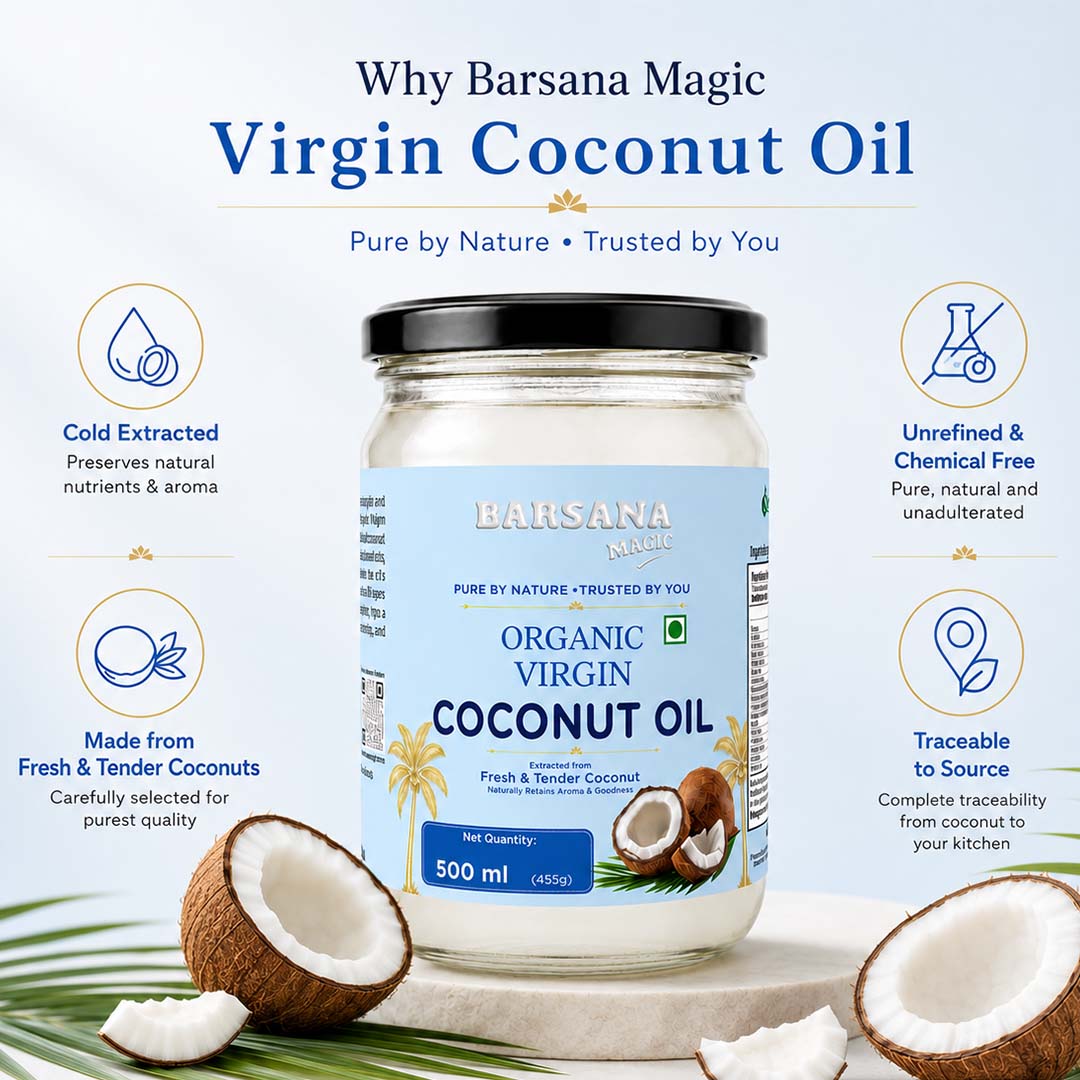 Organic Virgin Coconut Oil & Himalayan Pahadi Namak Combo