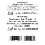 Barsana Magic and Back label of a product with Shivalik Natural Products and Sanjeevani Agrofoods Ltd information, ISSAI certification, and honey types listed.