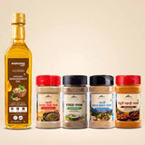 Organic Groundnut Oil 1L + Himalayan Pahadi Namak Combo