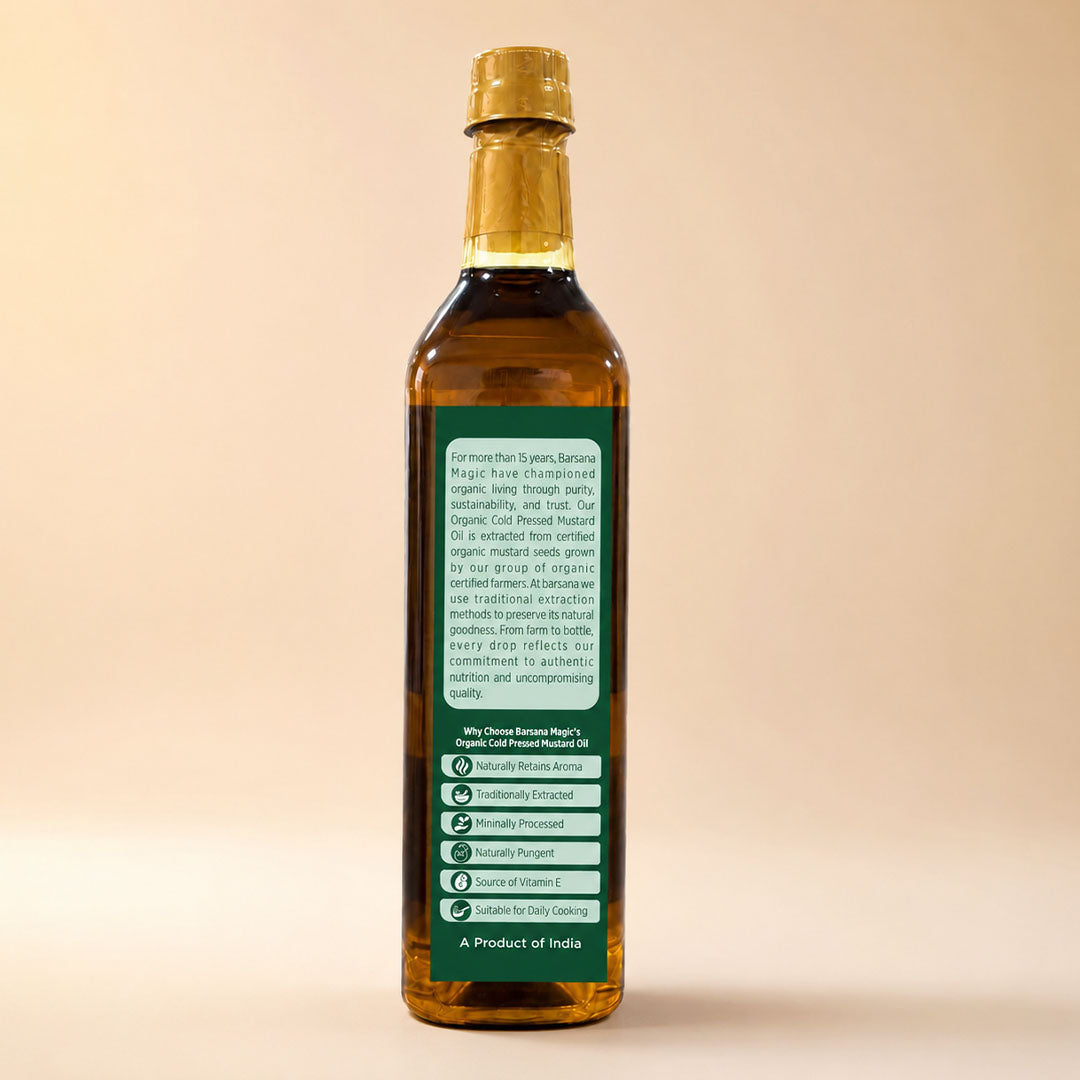 Cold Pressed Kachi Ghani Organic Mustard Oil