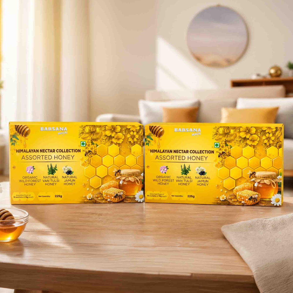 Barsana Magic and Himalayan Nectar collection assorted honey pack of 2 