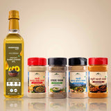 Organic Sunflower Oil 1L + Himalayan Pahadi Namak Combo