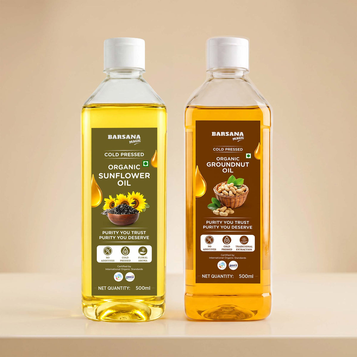 Organic  – Sunflower & Groundnut Oil Combo