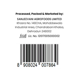 Barsana Magic and Sanjeevani Agrofoods Limited label with contact information and barcode on a white background